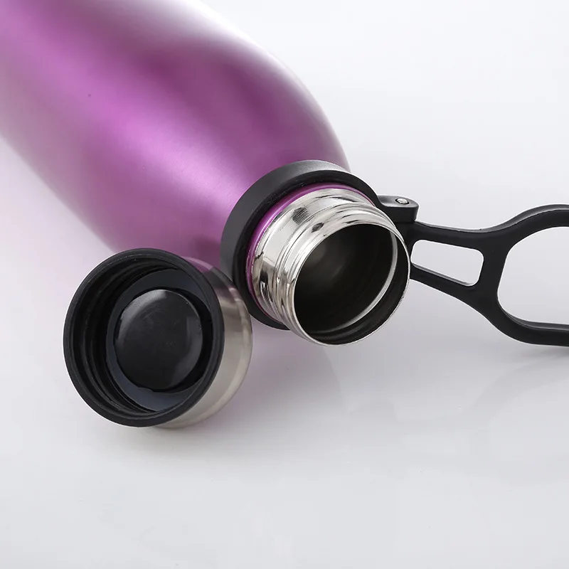 Insulated Water Bottle with Handle 18oz Stainless Steel Sports Water Cup Large Wide Mouth Drink Bottle Straw Bottle Flasks