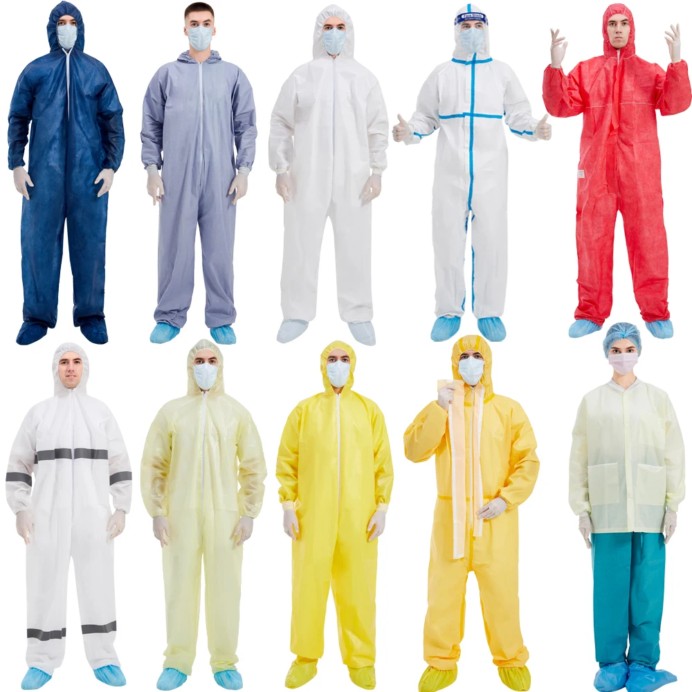 Personal Protective Suite Coverall 56 Biohazard Disinfestation Suit Waterproof Coveralls