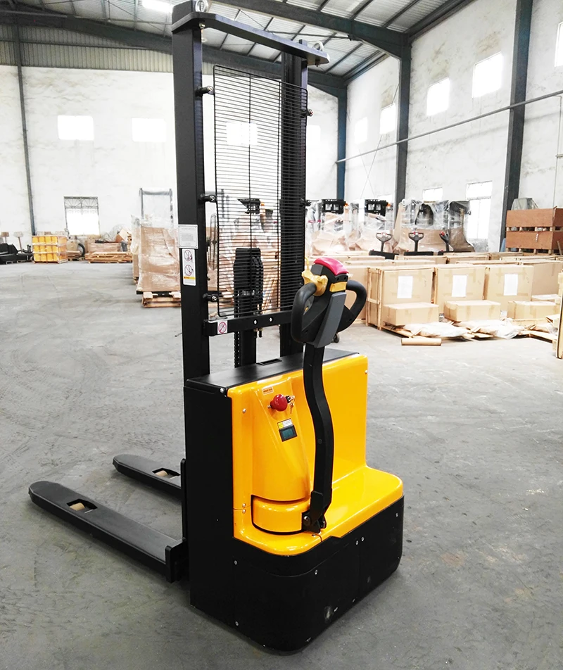 1 ton 3m electric stacker DC motor economical full-automatic stacker with 3 stage mast
