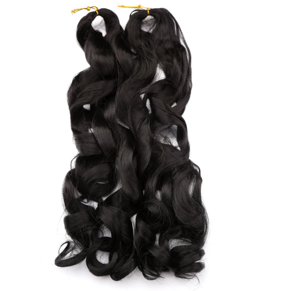 Hot sell wave braiding hair ocean wave spiral curl hair extensions synthetic french curl wavy braiding hair
