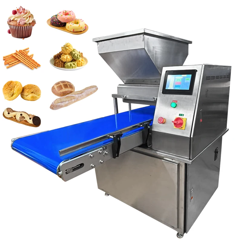 Fill Depositor Thin Mini Cutter Formatic Butter Biscuit Cookie and Snack Make Dropper Machine with Wire Cut