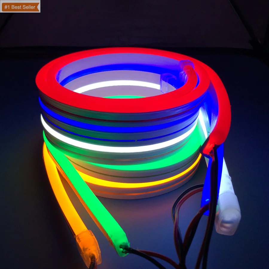 Waterproof LED Neon Sign Light AC220V/AC110V 16*8mm 120LED/M LED Flex Ribbon LED Rope Light DIY Flex LED Neon Light SMD2835