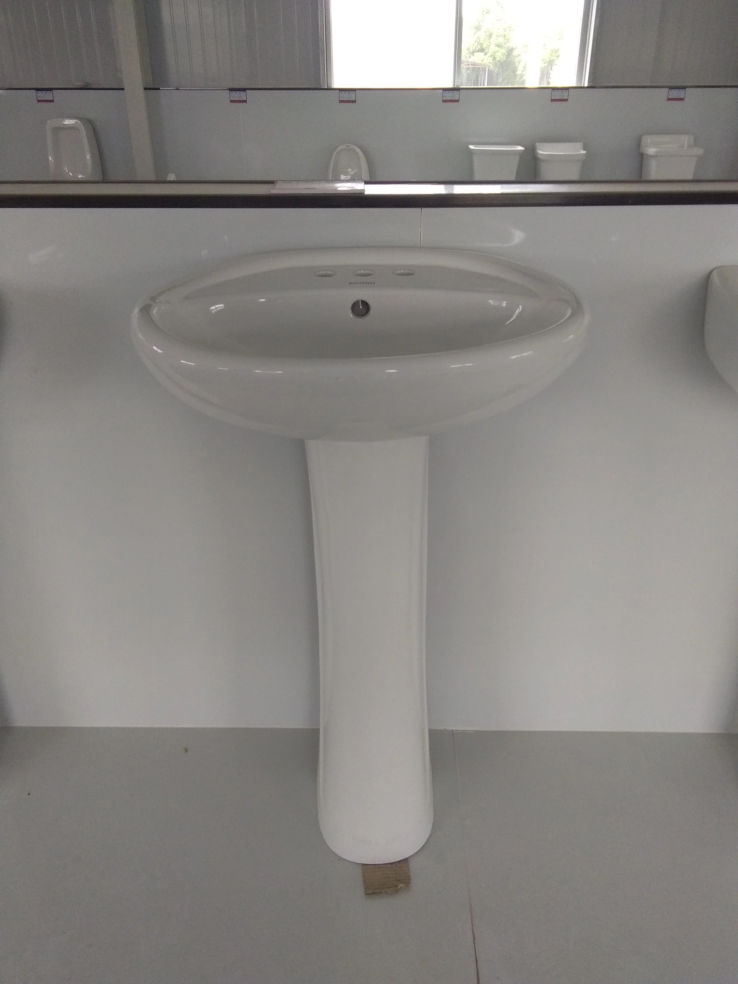 Popular washdown two piece toilets and wash hand sinks with pedestal p trap toilet and sink sanitary ware suite