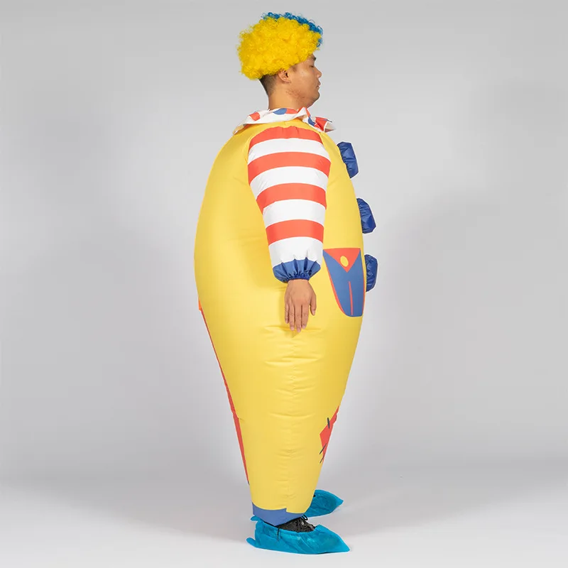 New Style Polyester Free Size Funny Halloween Circus Clown Performance Inflatable Costume Suit