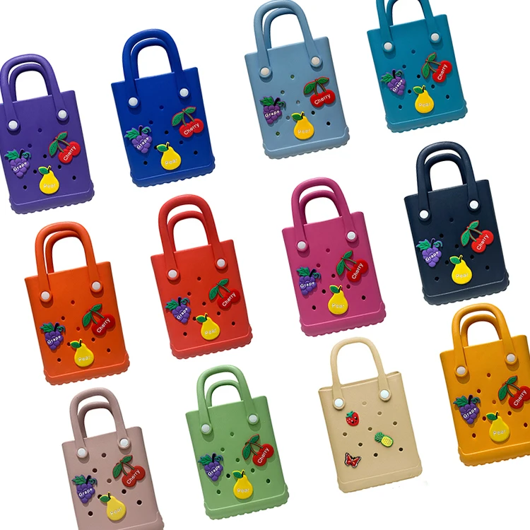 New arrival summer waterproof women beach tote bag large capacity eva rubber silicone bag purse handbags ladies