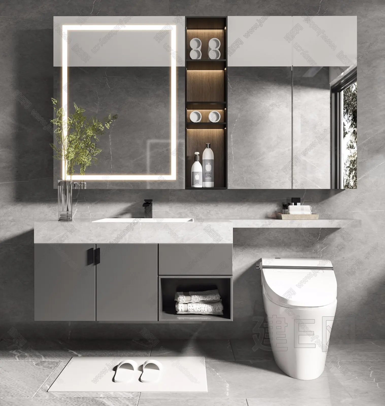 TZL Modern Bathroom Vanity Bathroom Furniture New Product Ideas Fully Assembled Cabinets Wash Basin Cabinet