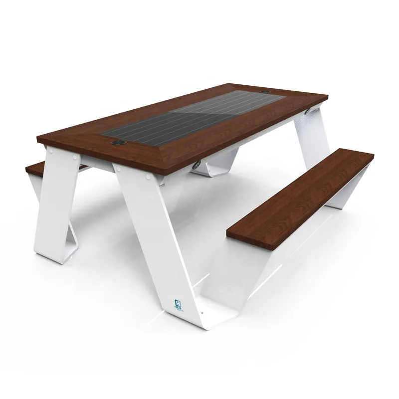 Outdoor Wireless Charging Smart Solar Funiture Bench Table