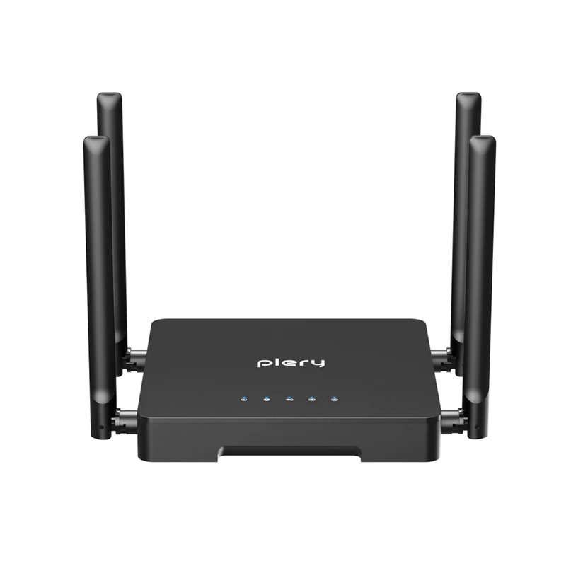 Plery R624 supports DC 12V1A and Type-C with slot for Nano SIM card for home 4G pocket WiFi router