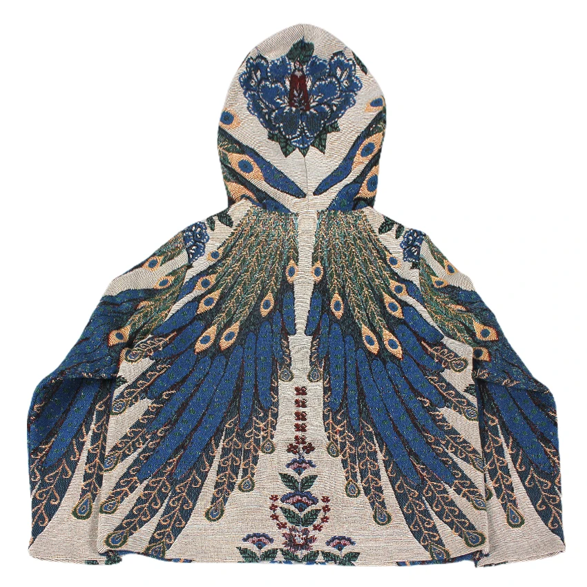 Most Popular In 2024 Eco-friendly Tapestry Jacquard Woven Hoodie Jacket With High Quality Custom