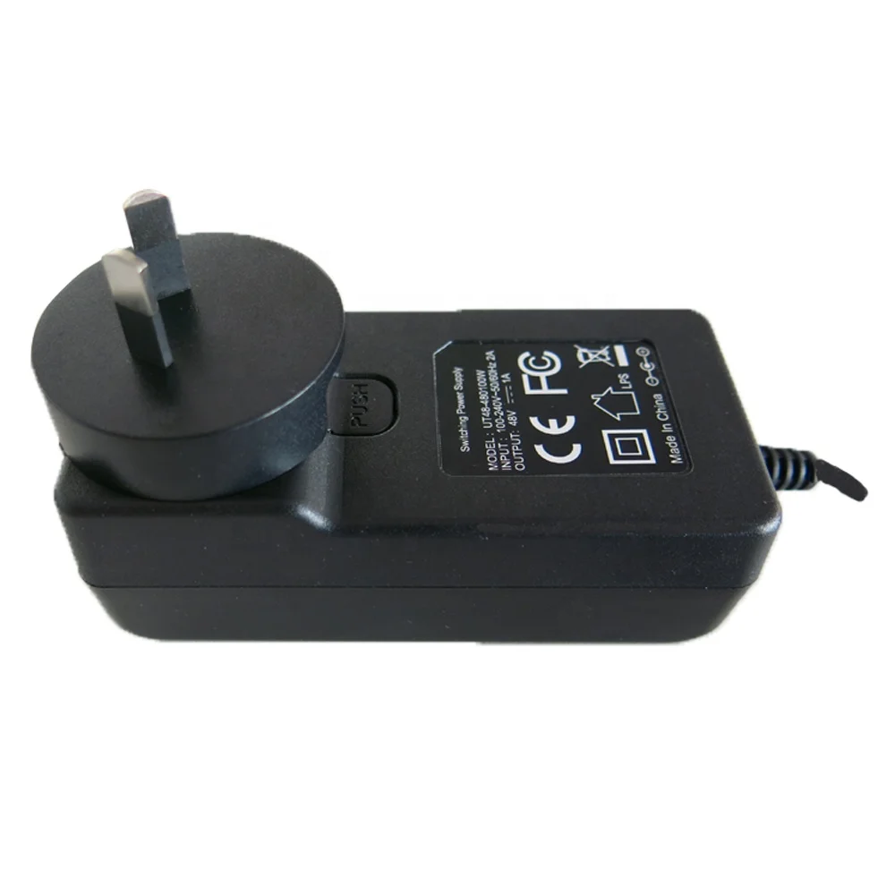China Factory Price 110 to 240v 48w interchangeable plug 24vac power adapter