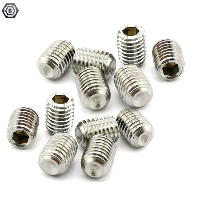 Allen Knurled set screw  DIN916K A2-70 and steel Allen Head Cup Point Socket Set Screw