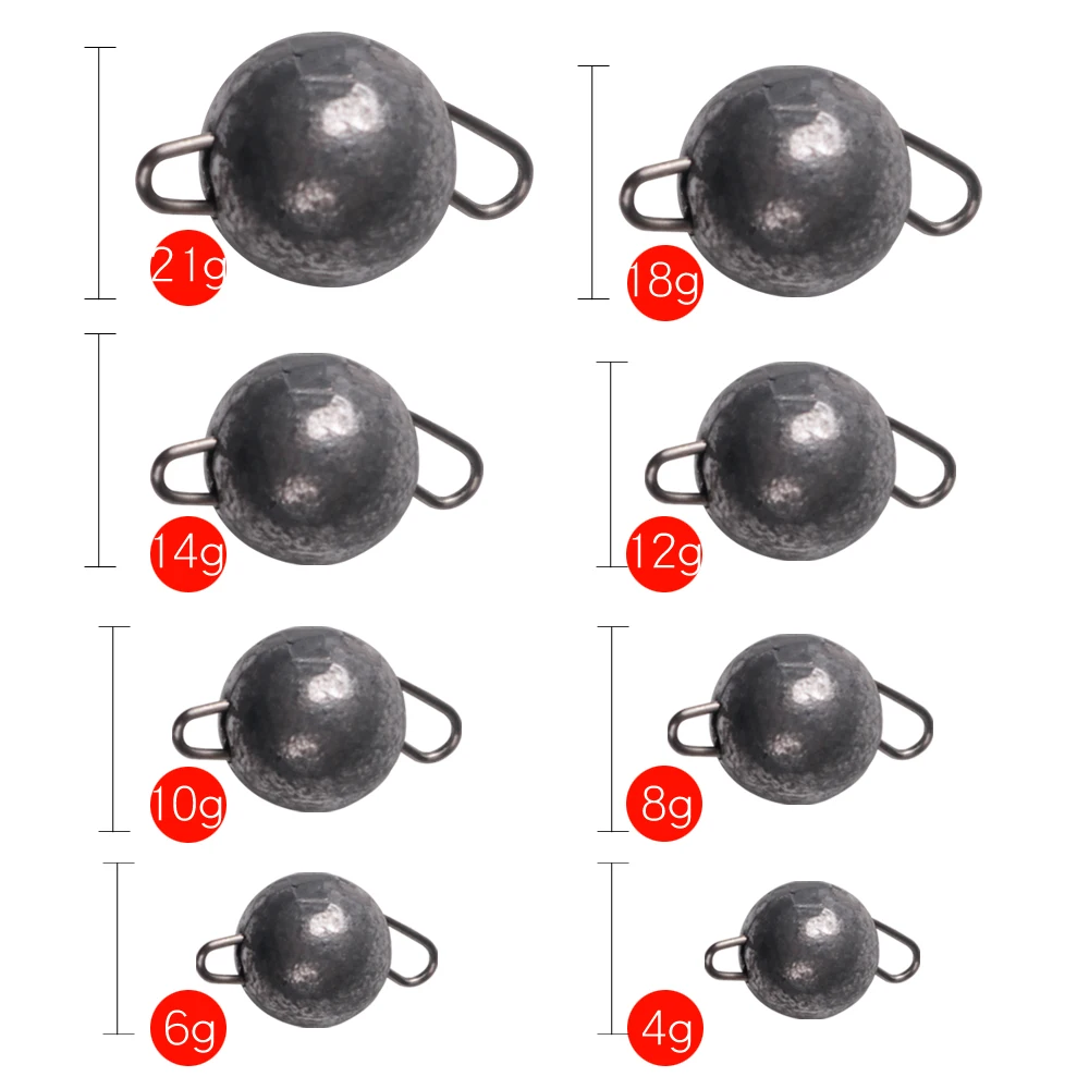 
2019 new model swivel accessories molds lead sinker 4/6/8/10/12/14/18/21g lead hooked fish soft bait 