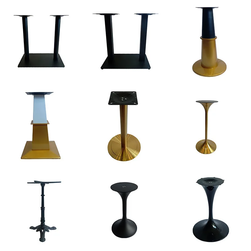 Factory oem iron stainless steel brand metal tea table aluminium foot support laser cut metal custom fabrication