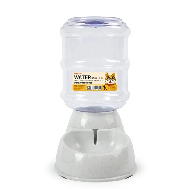 Gravity supply cat and dog water dispenser 3.8L large capacity automatic pet feeder waterer