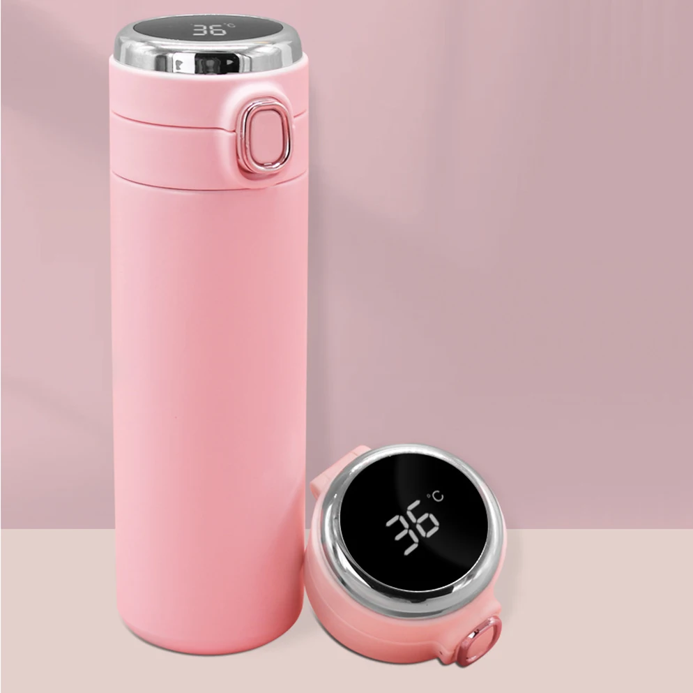  Умная бутылка для воды из нержавеющей стали Smart thermo tumbler портативная двойная настенная Герметичная Бутылка Для Воды Со светодиодным цифровым