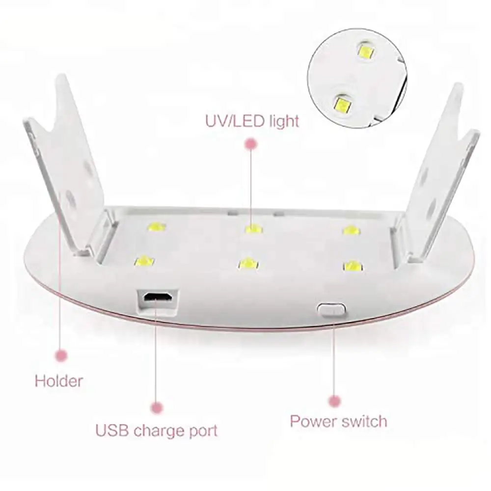 High Quality Easy To Carry Rechargeable Uv Led Nail Lamp Portable Nail Polish Dryer Smart Sensor Poly gel Nail Kit With Uv Lamp