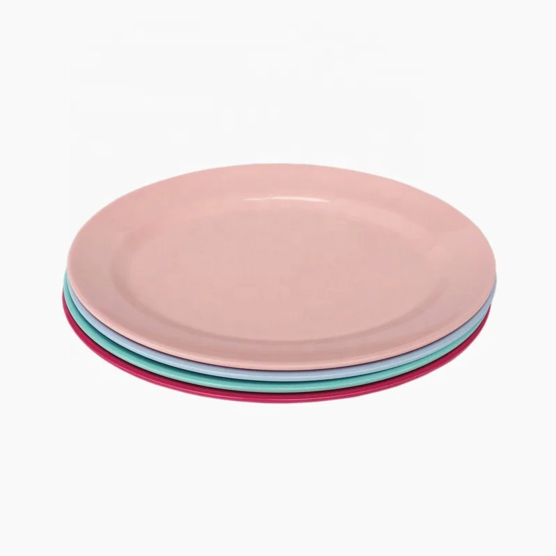 cheap pink solid 12 inch oval melamine dinner plates