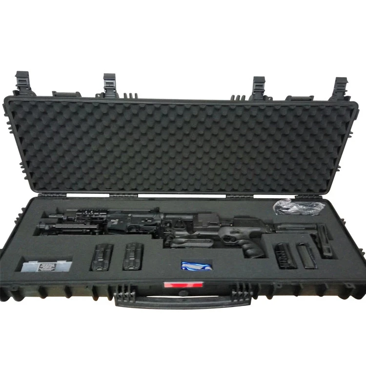 Wholesale Protective Hard Plastic Black Waterproof Eva Military Long Gun Case
