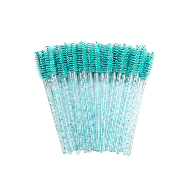 
Low Price Colorful Disposable Crystal Eyelash Brush Makeup Tools Applicator 