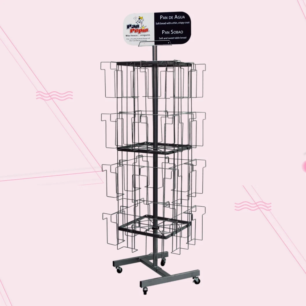 Custom Book Store Wood Postcard Brochure Display Racks Magazine Shelf Stand Metal Spinning Slanting DVD Comic Book Display Rack