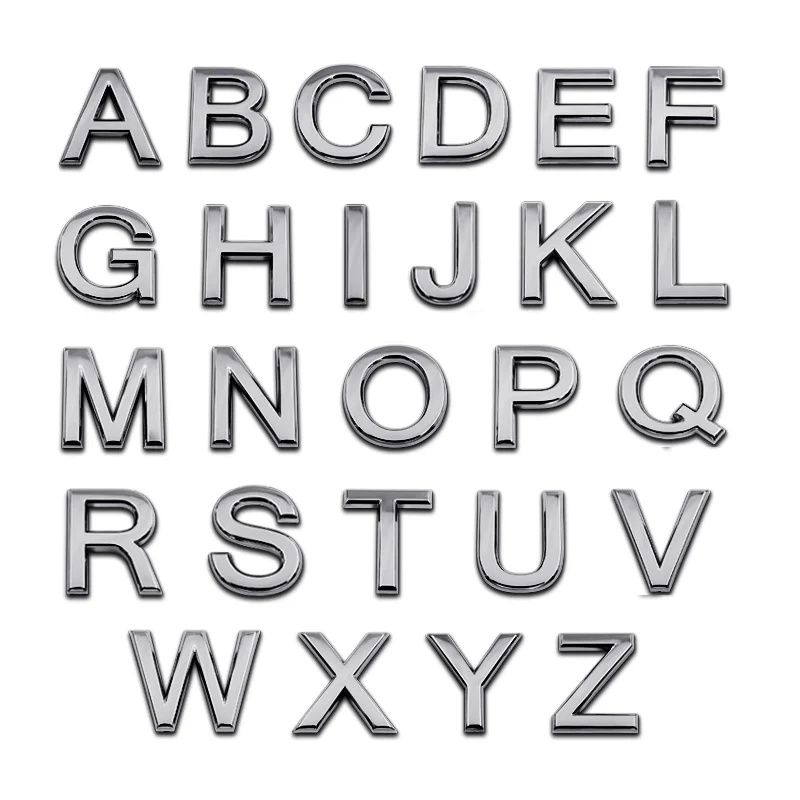 Professional Design Custom Car Auto Parts Factory Price Silver Color Japanese Car Use Letter Car Sticker