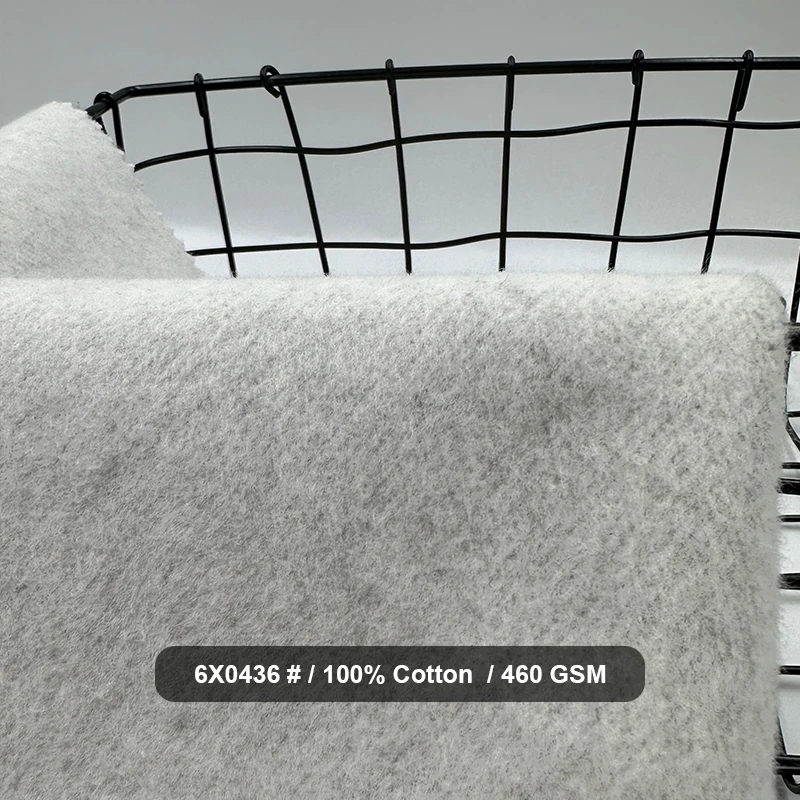 460 Gsm French Terry 100 Cotton Heavyweight Premium Hoodie Fabric One Side Brushed Fleece Terry Fabric Roll