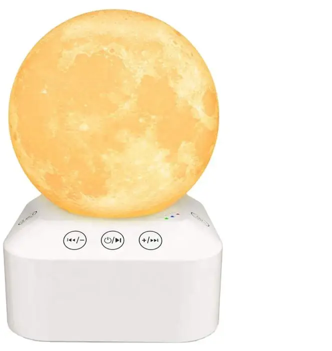Q3 Moon Lamp Decoration White Noise Sounds Machine with Baby Night Light for Sleeping Timer Lighting
