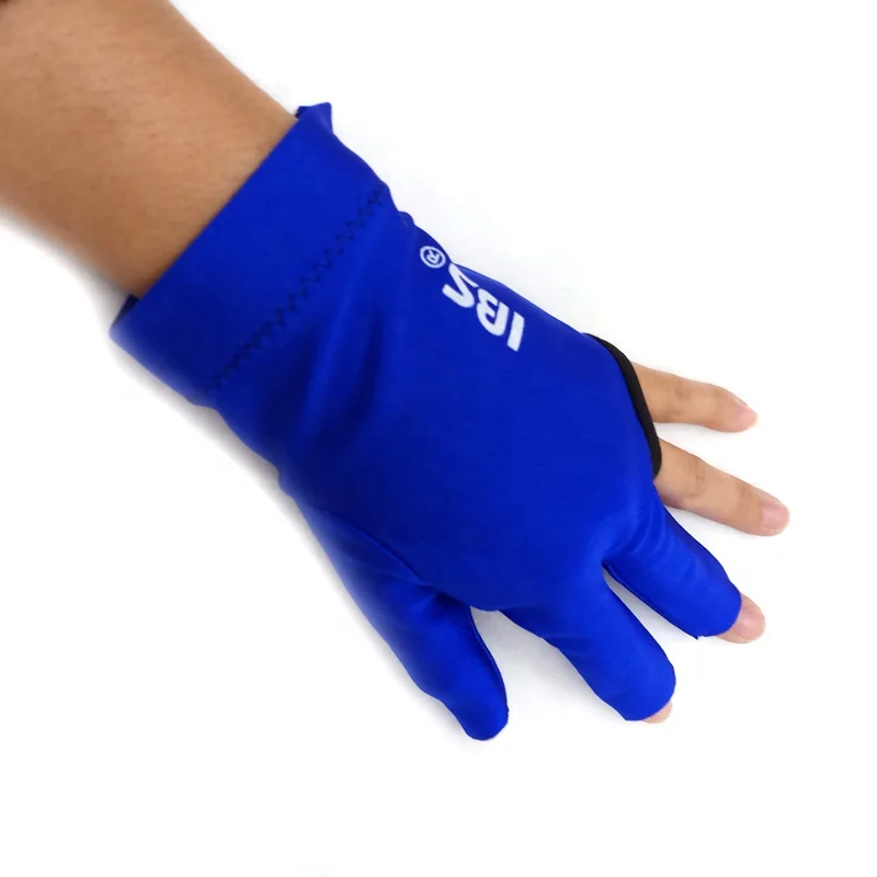Professional high quality IBS cue gloves 3colors blue/black/red optional Billiards Pool gloves accessories Can customize logo