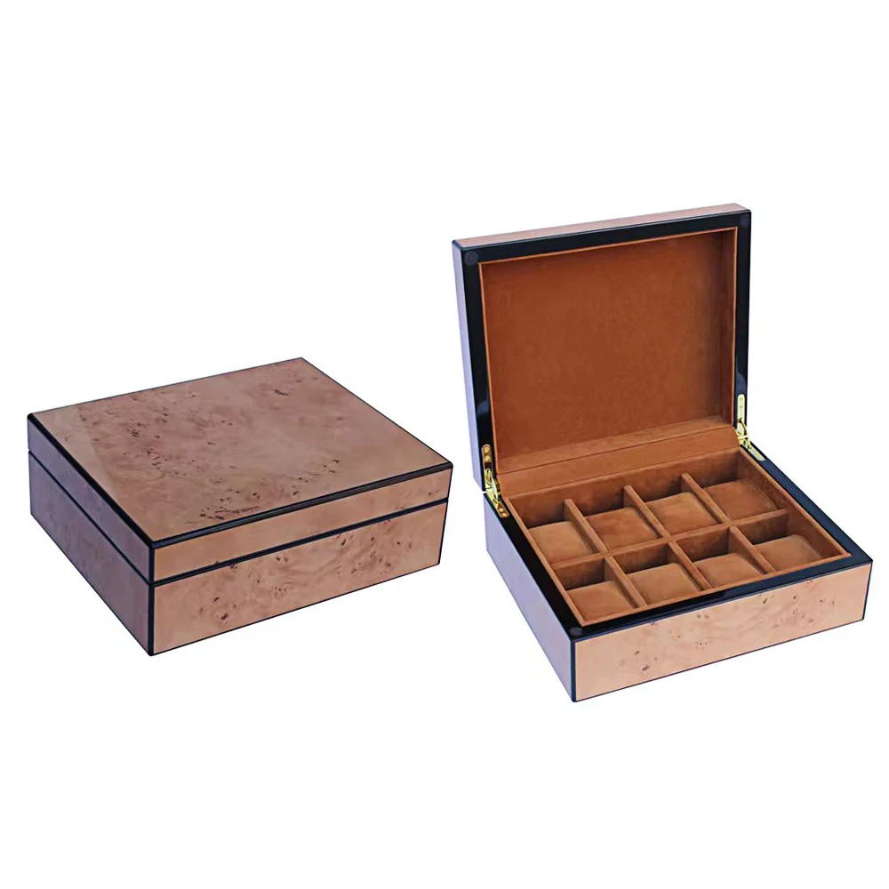 Unique design 8 slots with bottom drawer wrist watch storage box