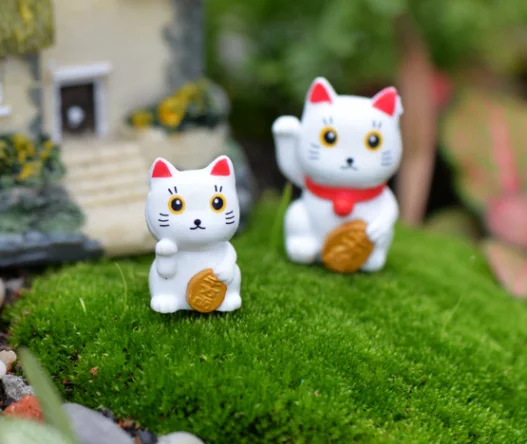 Resin Kawaii Ornament fairy Garden Miniatures Kids Toy Home Terrarium Craft[} Wholesale Miniature Hello