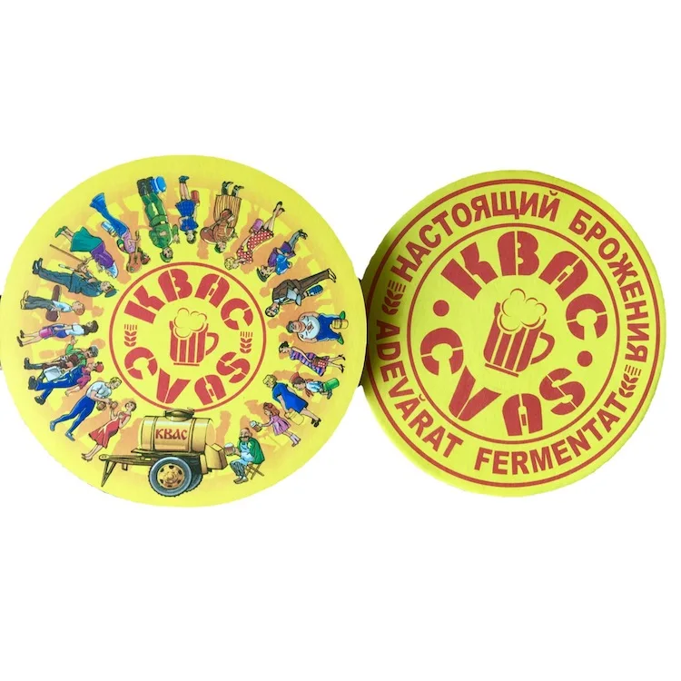 TIKE 2024 Custom Logo Printed Pulp Board Coaster Drink Cardboard Coaster Absorbent Paper Coaster for Hotel / Home / Bar