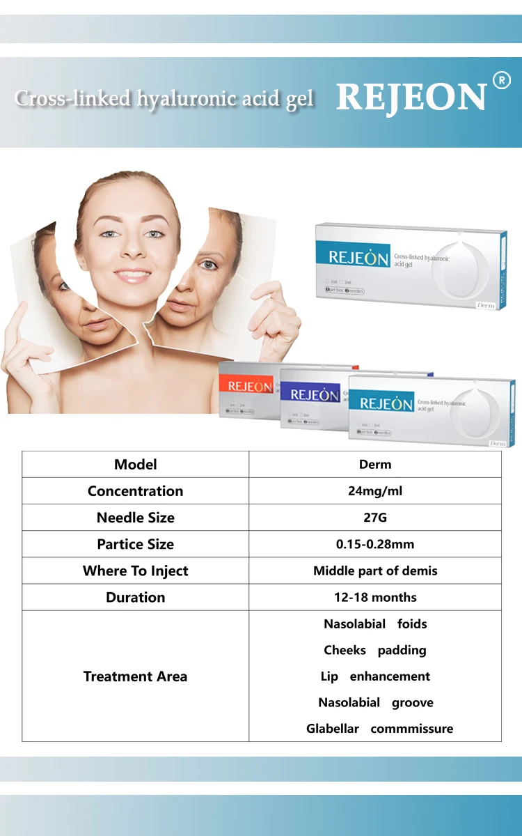 REJEON   Filler Cross-linking HA Filler Hyaluronic Acid injections Filler made in Korea