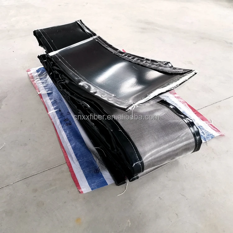 Fireproof silicon rubber coated fiberglass fabric canvas expansion joint belt