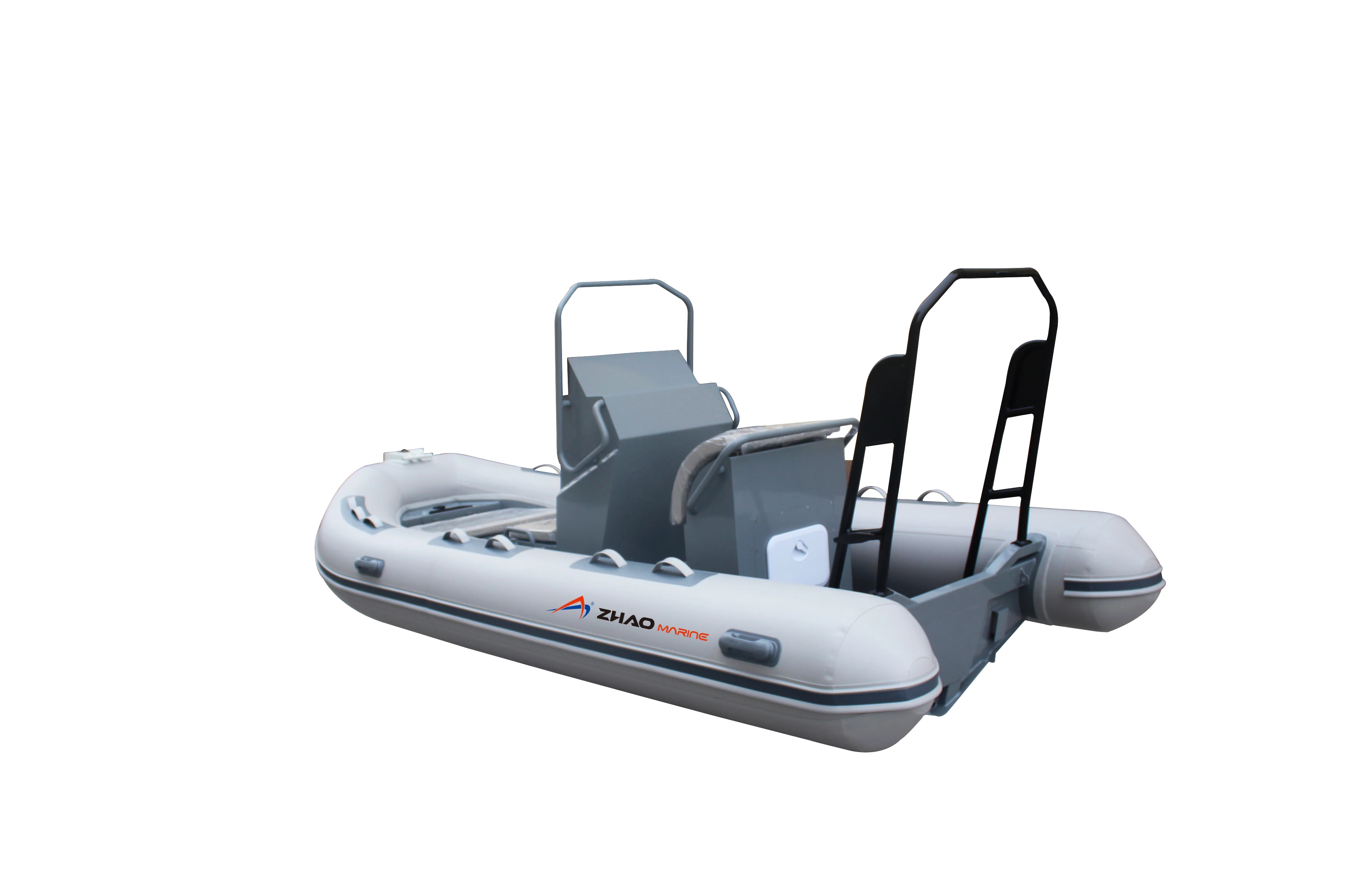 4.6m Aluminum Rib Luxury Fishing Boat 460 High Speed Inflatable Boat with 0.9T PVC Fiberglass Floor Hypalon Material for Sale