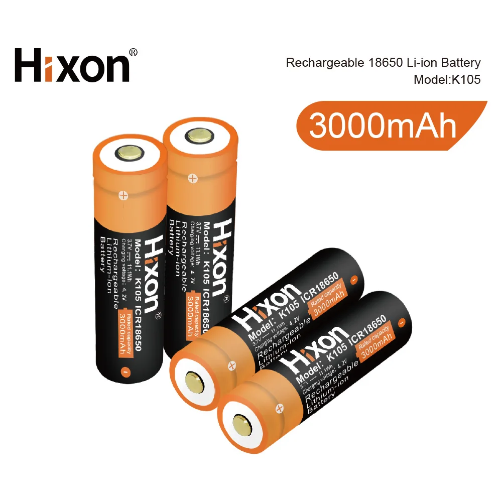 4 PCS  high capacity 3000mah 3.7v K105C rechargeable lithium battery for long life