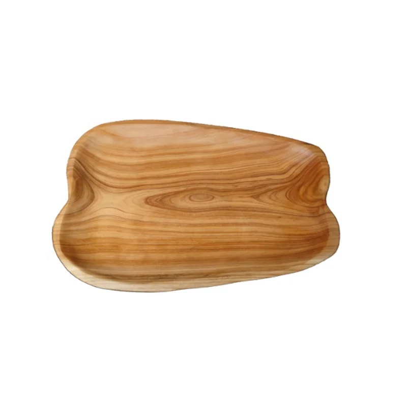 Solid Wood Creative Candy Plate Wooden Fruit Hand-Carved Root Tray Creative Living Room Salad Serving Plate Dinner plates