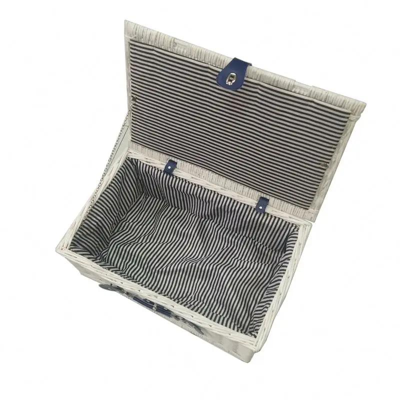 Portable picnic basket set wicker baskets