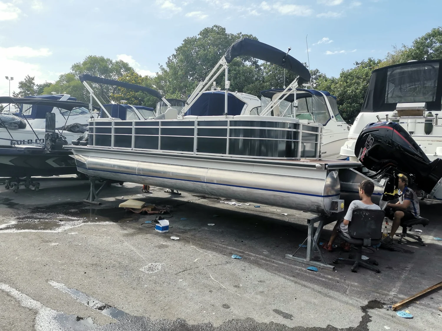 2022 style aluminum pontoon boat passenger ferry inshore lake and river 26ft