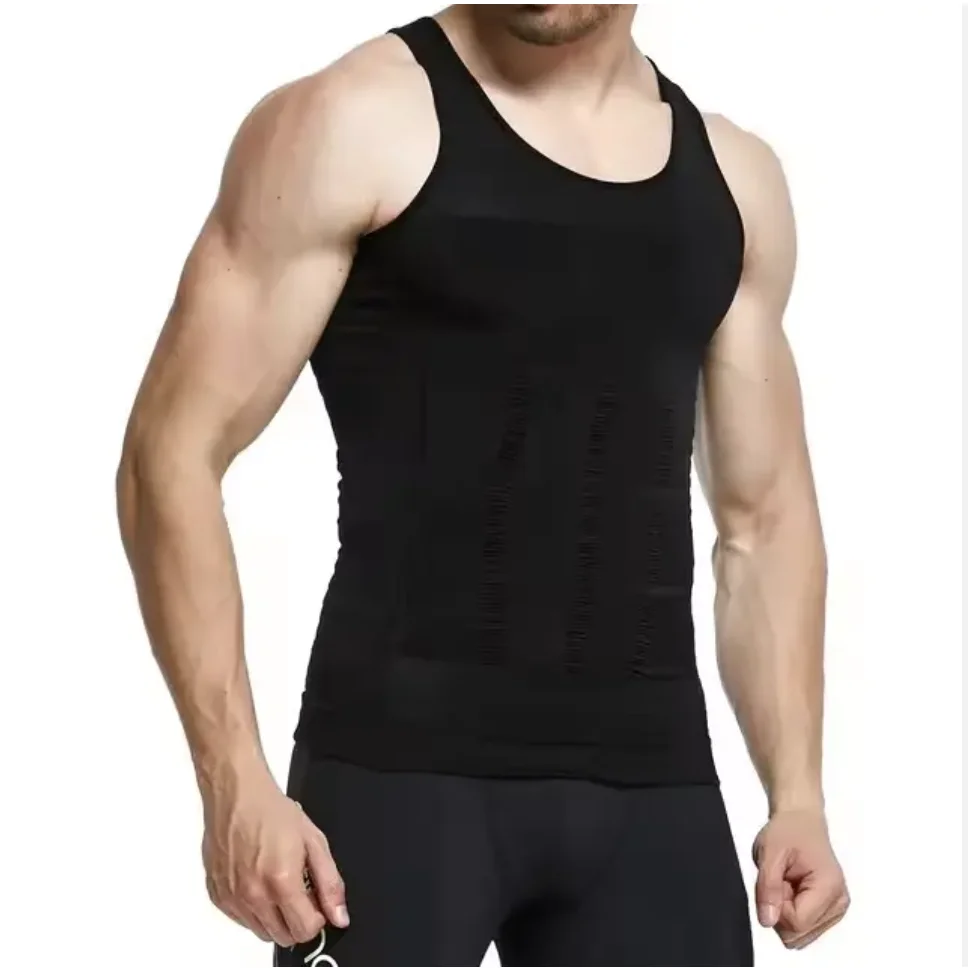 Under Body Slimming vest Compress Shirt Seamless Body Shaper vest for men