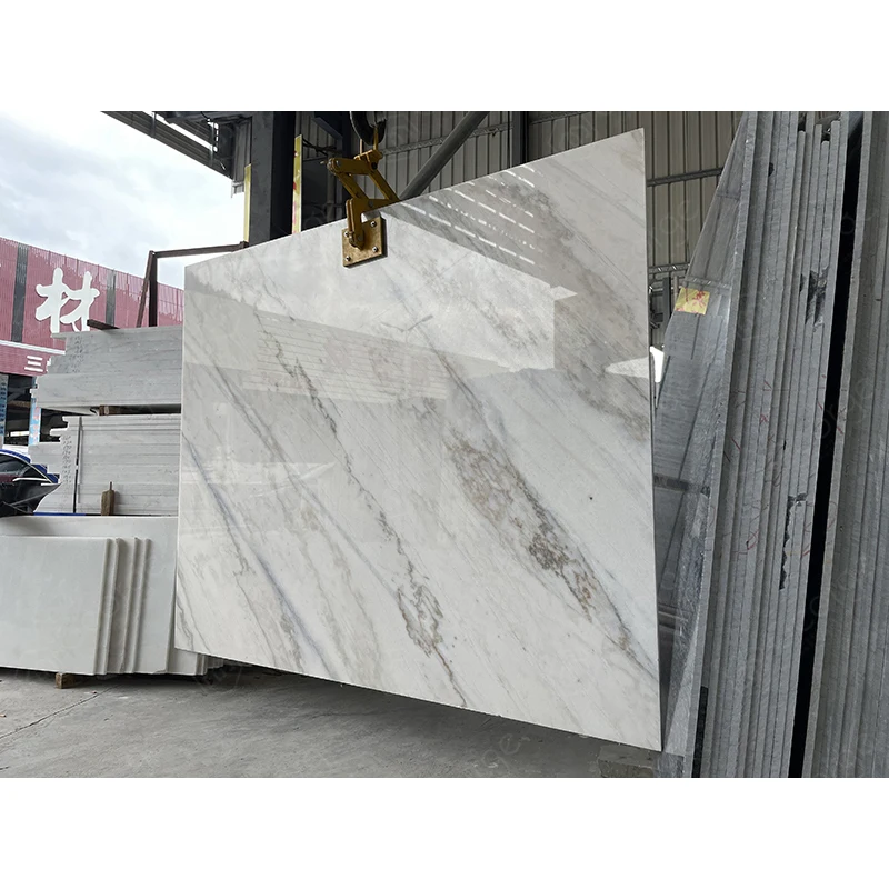 Wholesale China White Grey Himalaya Marble Slab For Indoor Wall And Floor Tiles