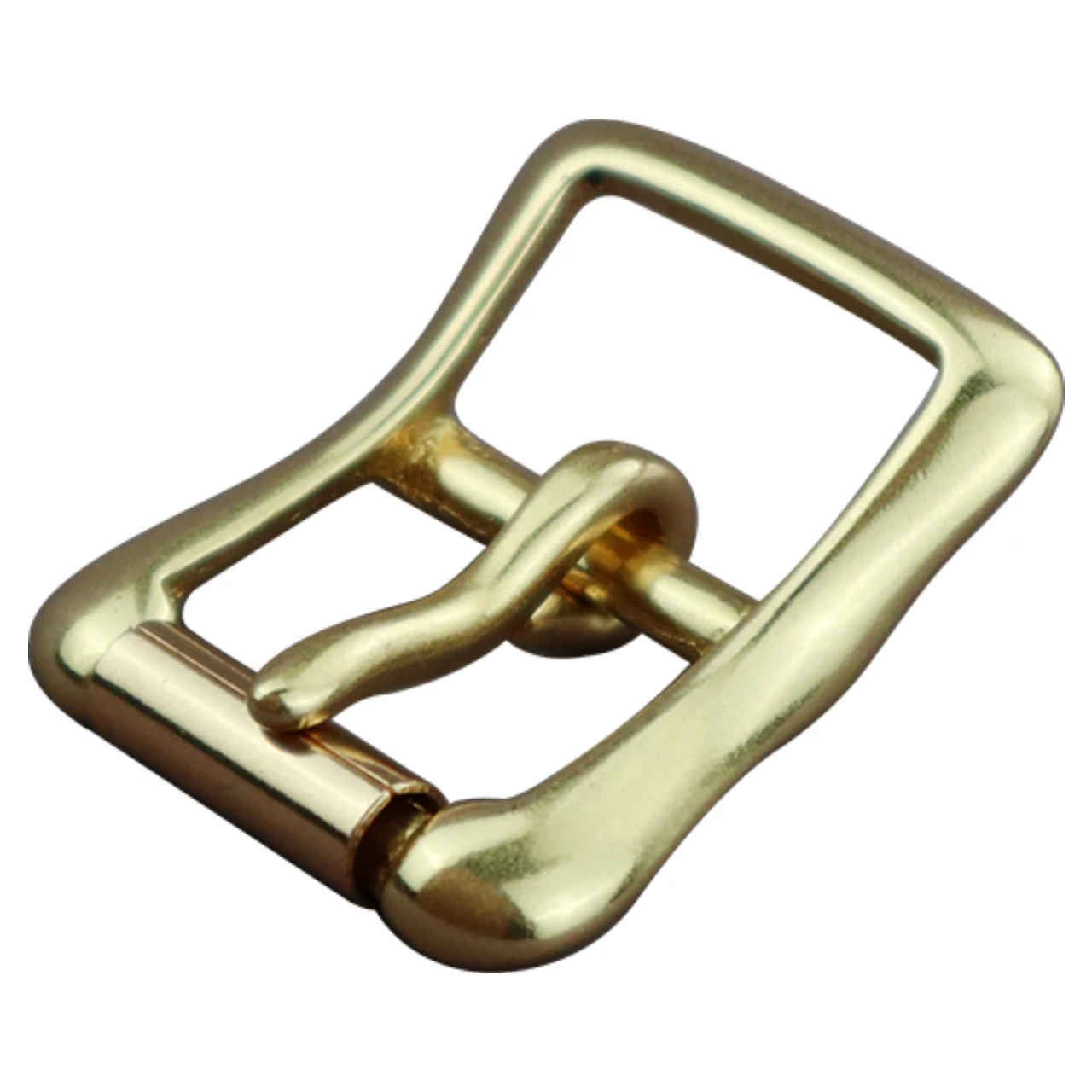 Hot selling 23MM SOLID BRASS  belt buckle Single pin Center bar Roller buckle For handbag