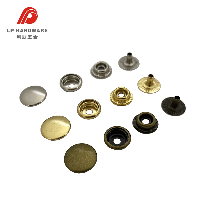 Wholesale Button Fasteners 12mm Metal Double Snap Button for Garment Buttons