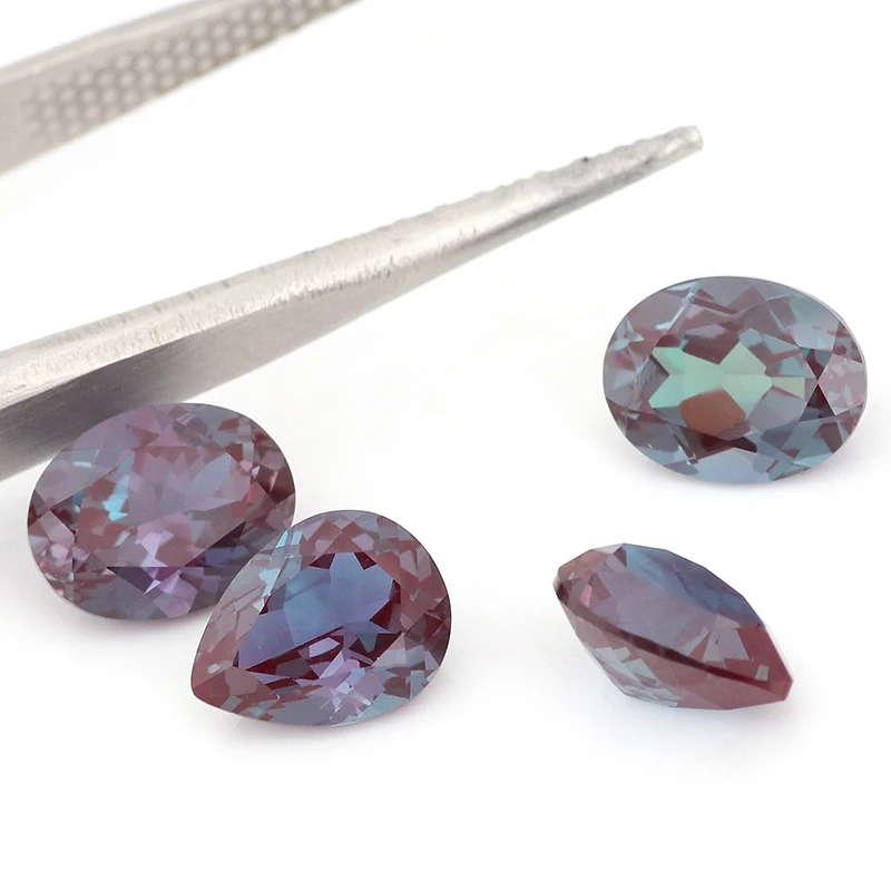 Lab created alexandrite loose mineral chrysoberyl color gem lab alexandrite for jewelry making