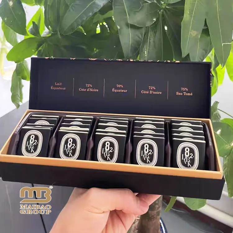 New Design Printing Cajas Para Bombones Chocolates Galletas Dulces 300 Gsm Paper Box Packaging Chocolate Gift Box Paper Box