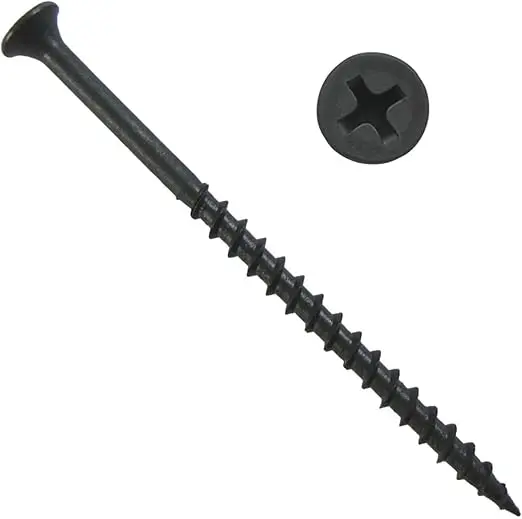Black phosphate-coated stainless steel self-tapping drywall screws coarse threaded wood screws
