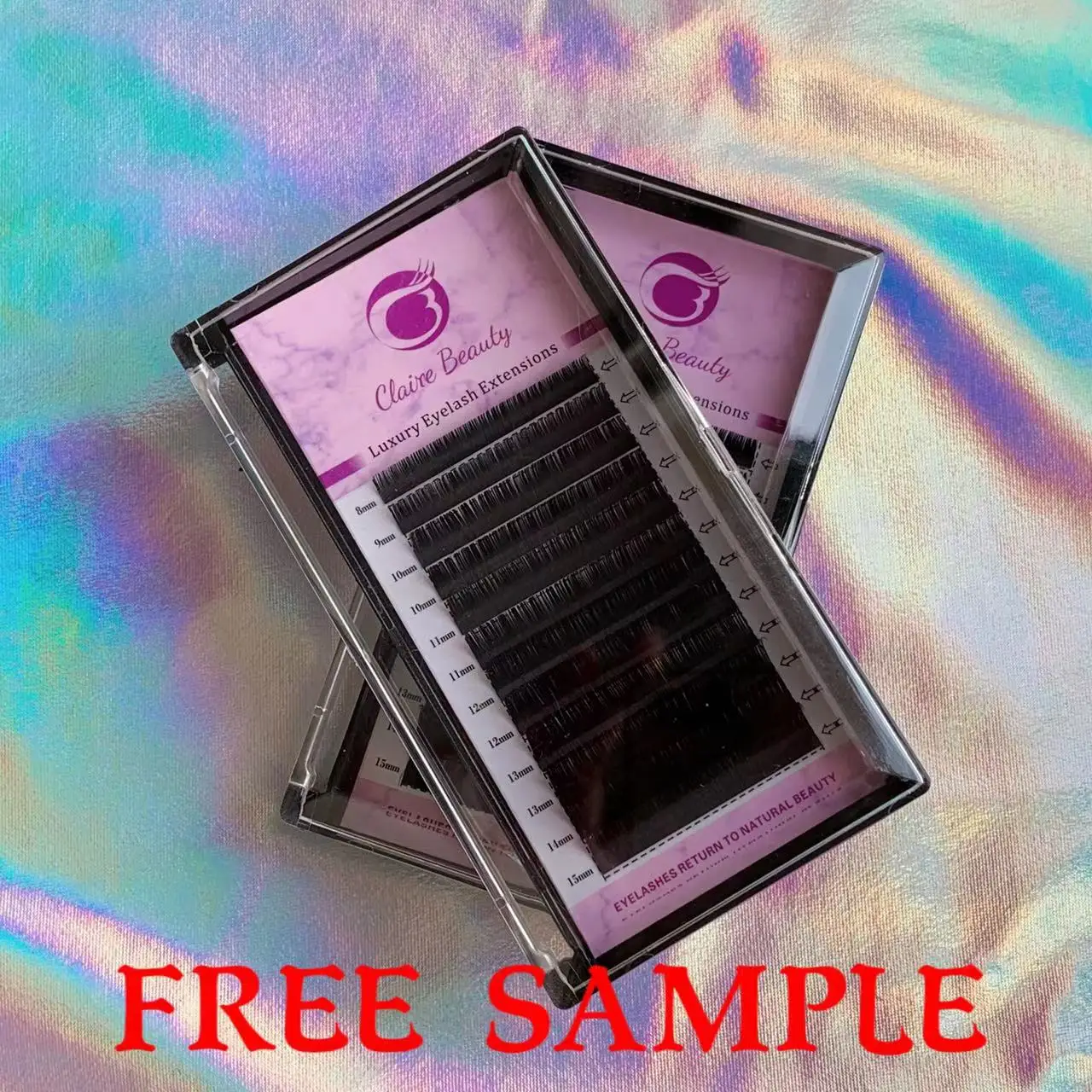 claire beauty mink eyelash material wholesale eyelash extension factory private label eyelash extensions