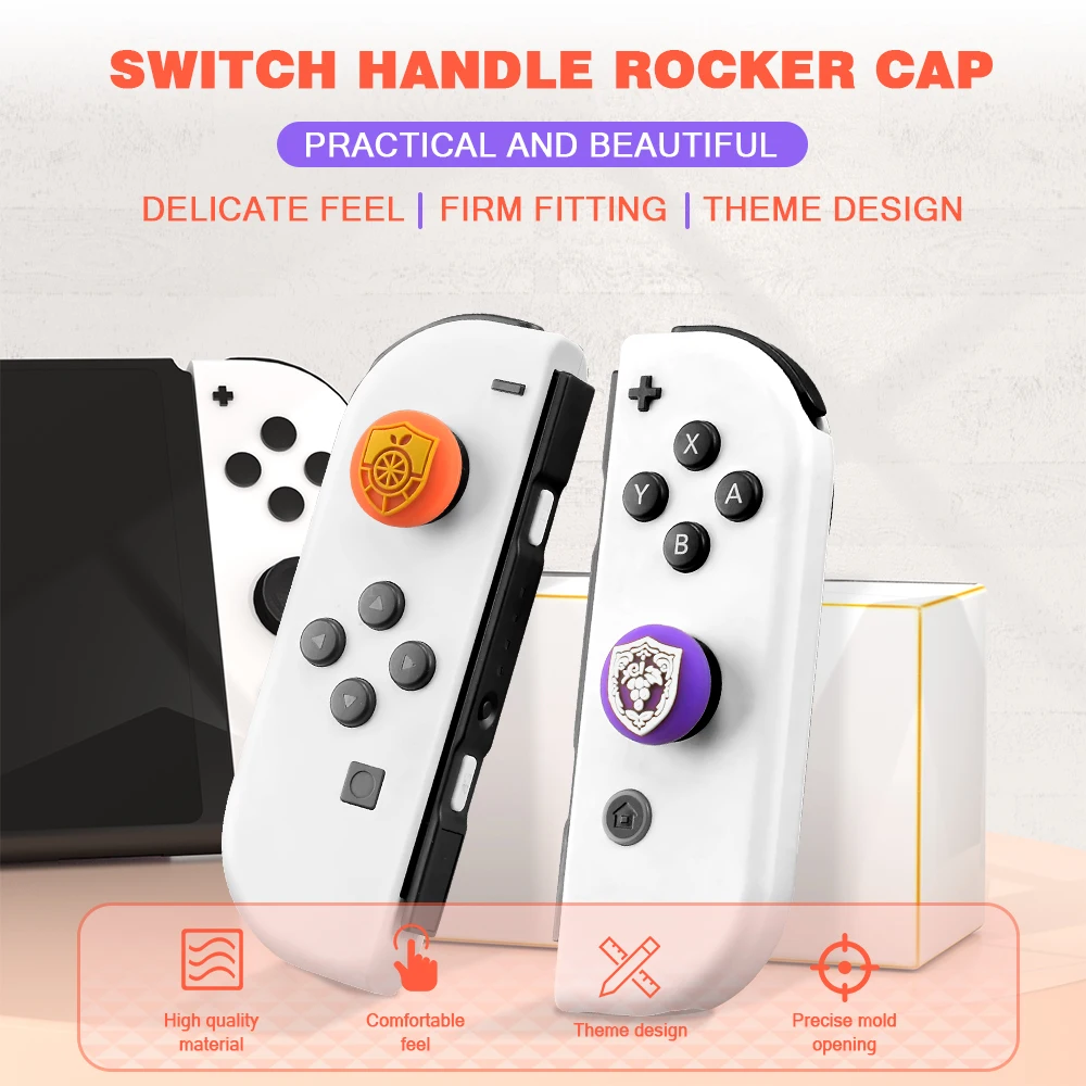 Sports Thumb Grip Compatible with Nintendo Switch/Switch OLED/Switch Lite Console, Soft Silicone Analog Stick Button Cover