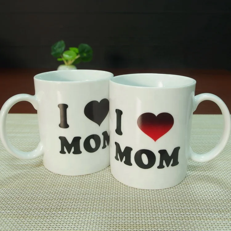 
Cheap color changing ceramic cup customized mothers day fathers day magic mug 