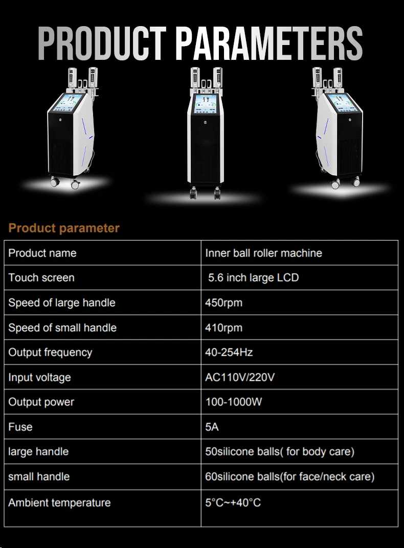 Factory Price Breast Tightening Inner Ball Roller Spheres Cellulite Reduction Roller Massage Machine For Sale