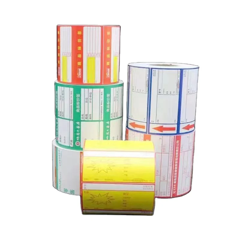 Thermal printer labels ROLLS in logo label stickers paper sticker